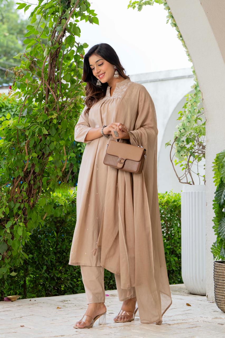 Stylish Beige Ethnic Wear for Elegant Look